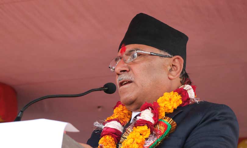 प्रचण्ड माथी जुत्ता प्रहार