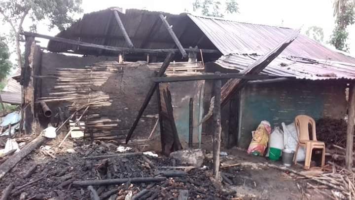 झापामा राइस मिलमा एक्कासी आगलागी हुदा लाखौ नोक्सान