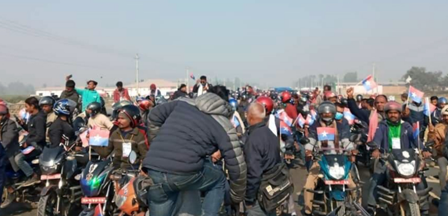 जनकपुरमा ओलीको समर्थनमा मोटरसाइकल र्याली