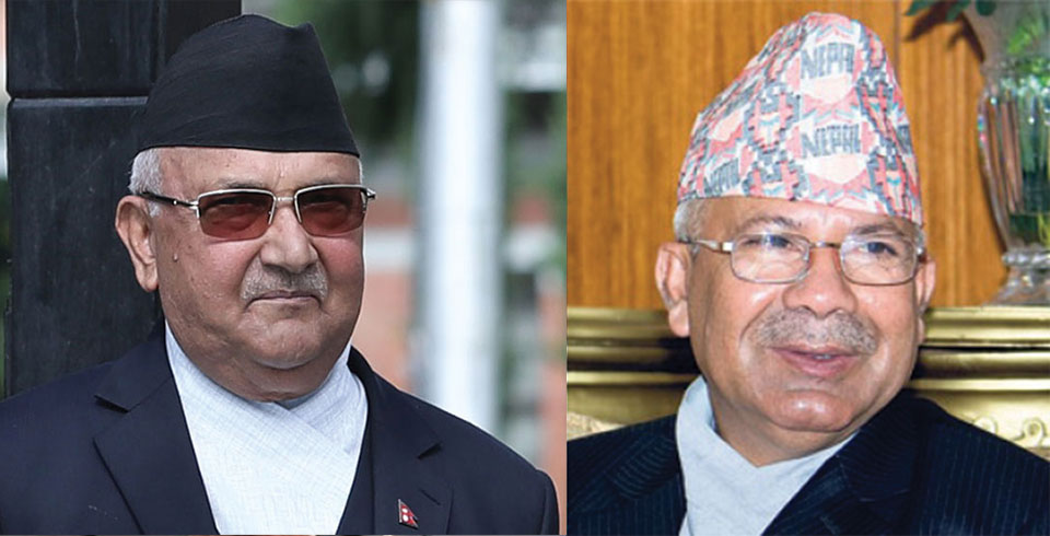 प्रधानमन्त्री ओली र नेता नेपालबीच वार्ता